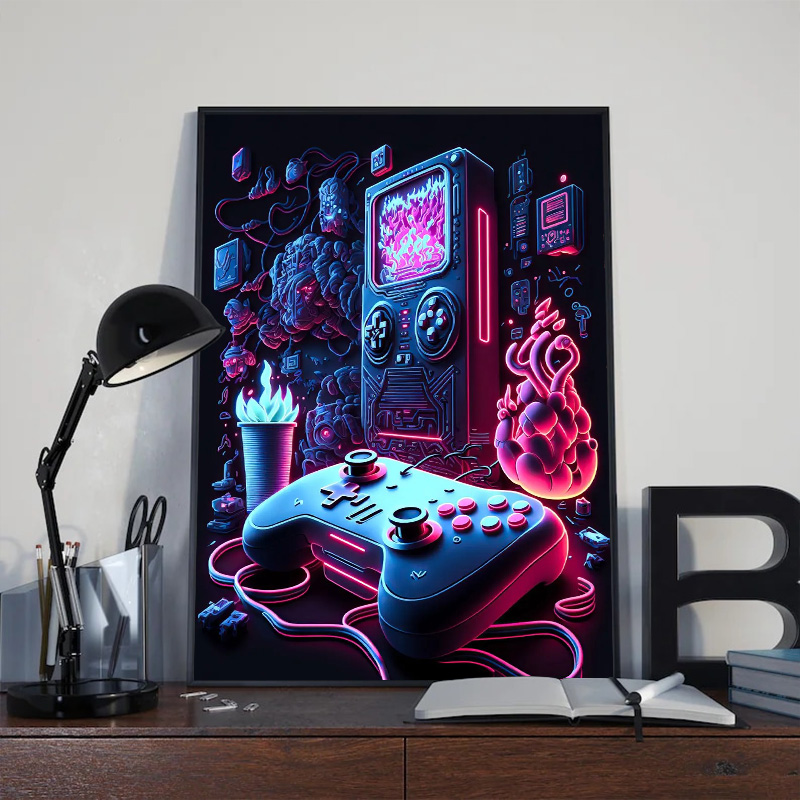 Modern Neon Pop Cool Gaming Wa - Esports Gaming Houses review and price
